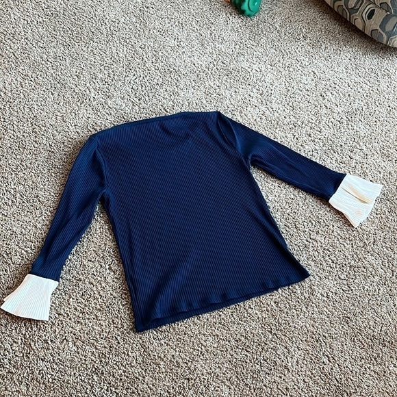NWT J.Crew Ribbed Belle Sleeve Top Size Large - Picture 5 of 7